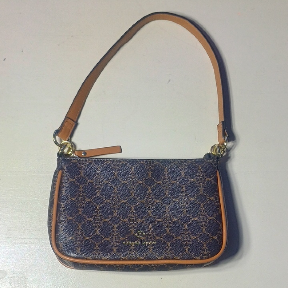 Nanette Lepore Black and Tan Shoulder Bag